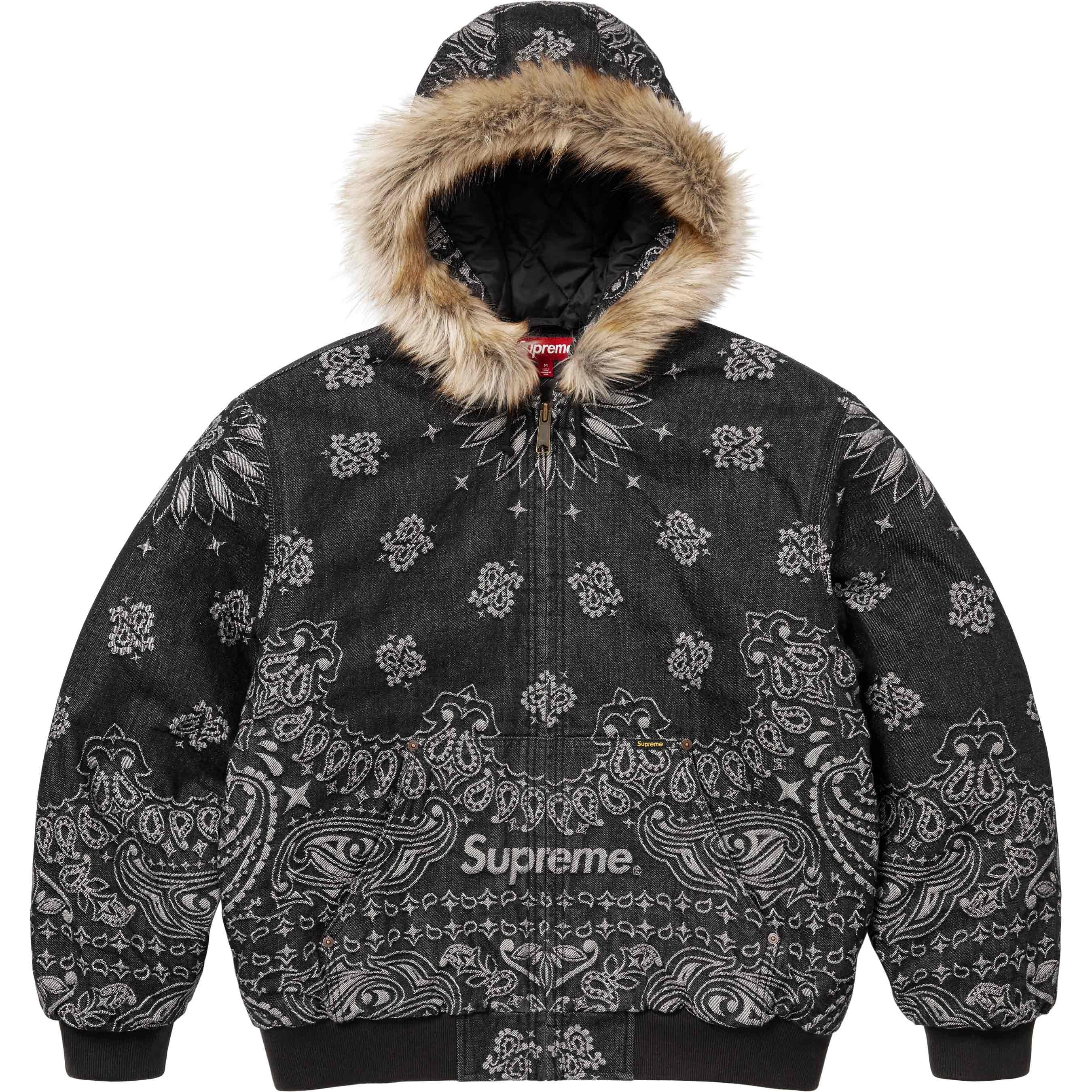 Bandana Jacquard Denim Hooded Work Jacket view 9